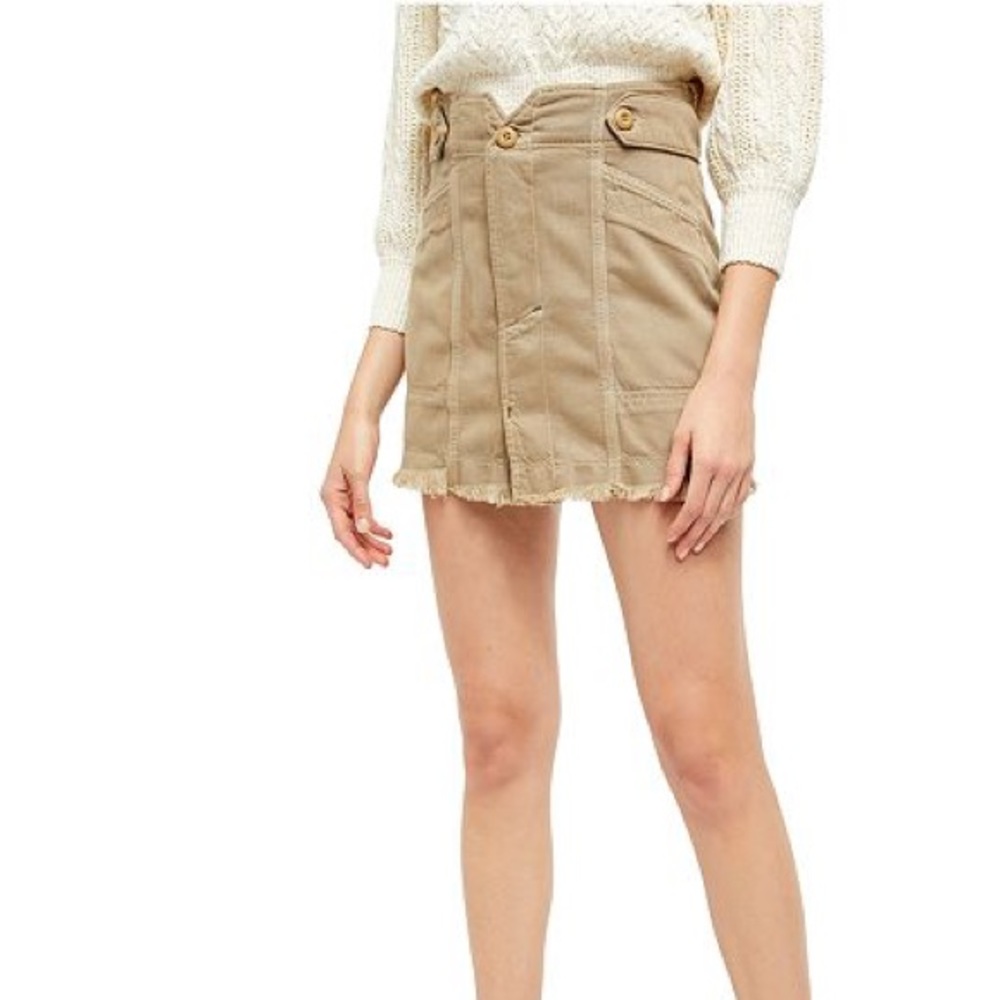 NWT Free People Alpha Utility Mini Skirt | size 6